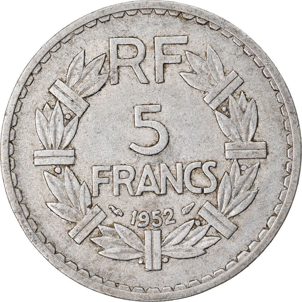 Coin, France, Lavrillier, 5 Francs, 1952, Paris, VF(30-35), Aluminum, KM:888b.1