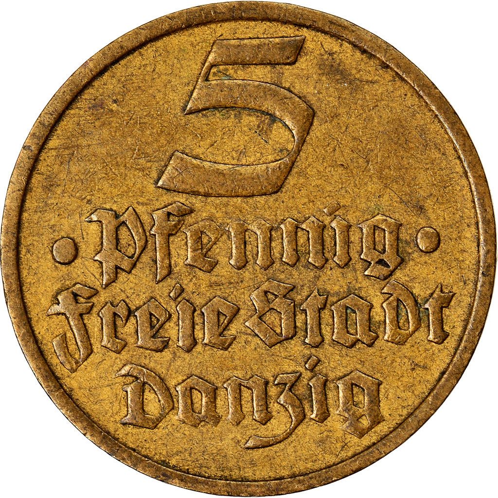 Moneta, DANZICA, 5 Pfennig, 1932, BB+, Alluminio-bronzo, KM:151
