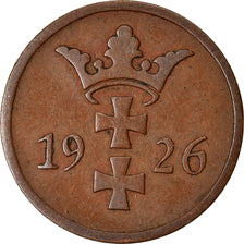 Moneda, DANZIG, 2 Pfennig, 1923, MBC, Bronce, KM:141