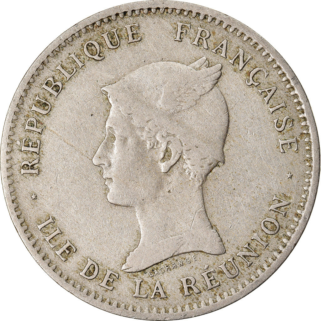 Coin, Réunion, 50 Centimes, 1896, EF(40-45), Copper-nickel, KM:4