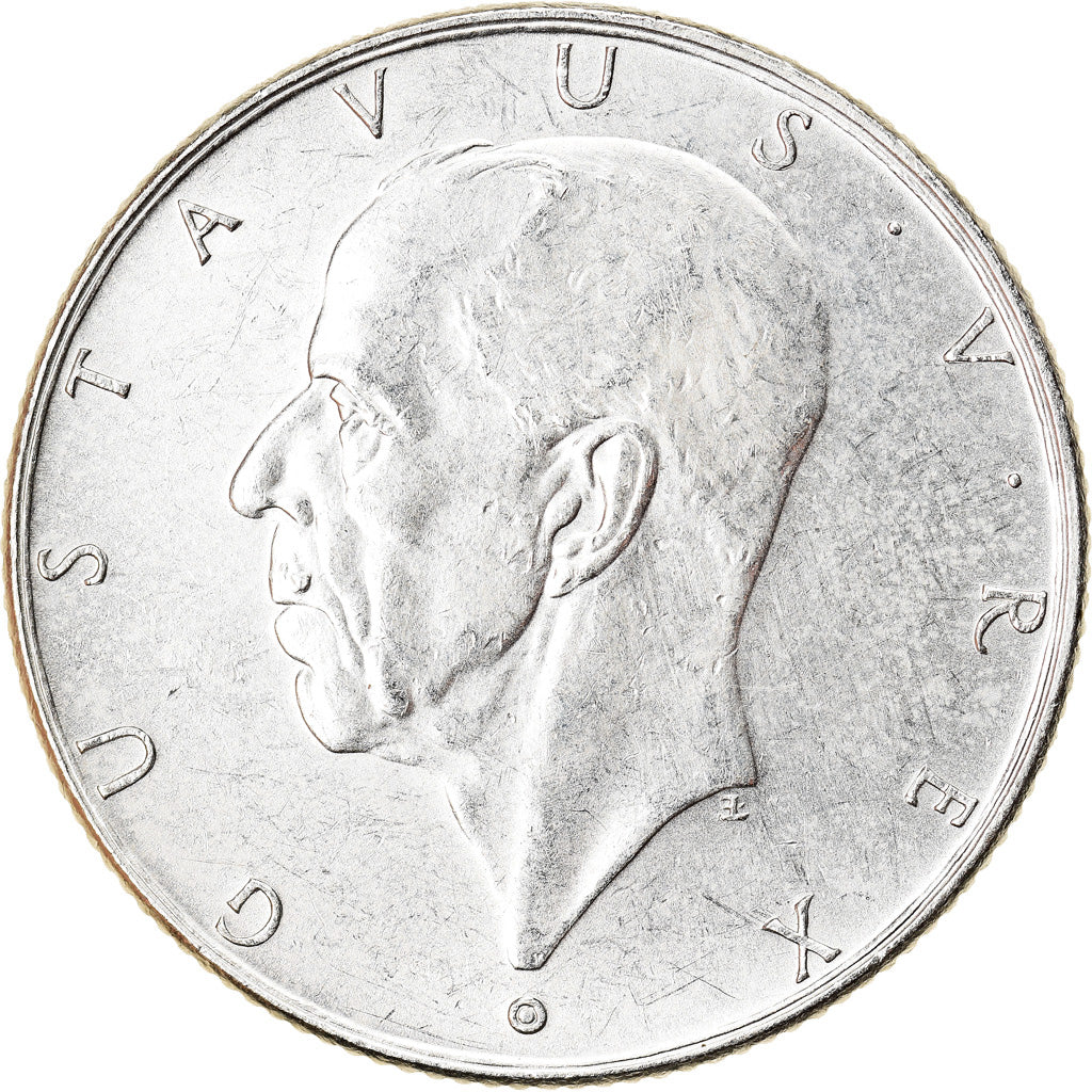Coin, Sweden, Gustaf V, 2 Kronor, 1938, AU(55-58), Silver, KM:807