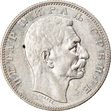 Moeda, Sérvia, Peter I, Dinar, 1904, AU(50-53), Prata, KM:25.1