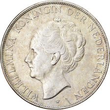 Moneda, Países Bajos, Wilhelmina I, 2-1/2 Gulden, 1938, MBC+, Plata, KM:165