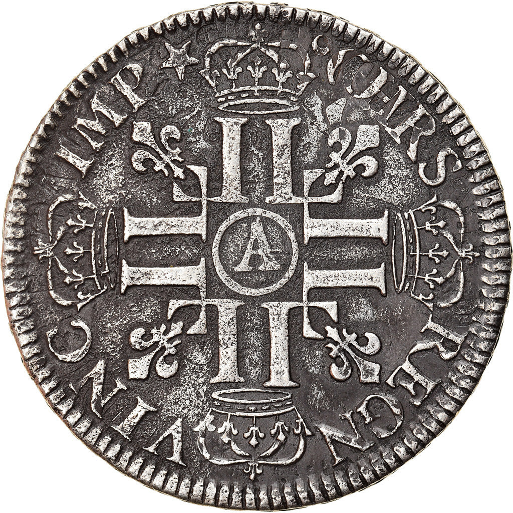 Monnaie, France, Louis XIV, Écu aux 8 L, Ecu, 1690, Paris, TTB, Argent