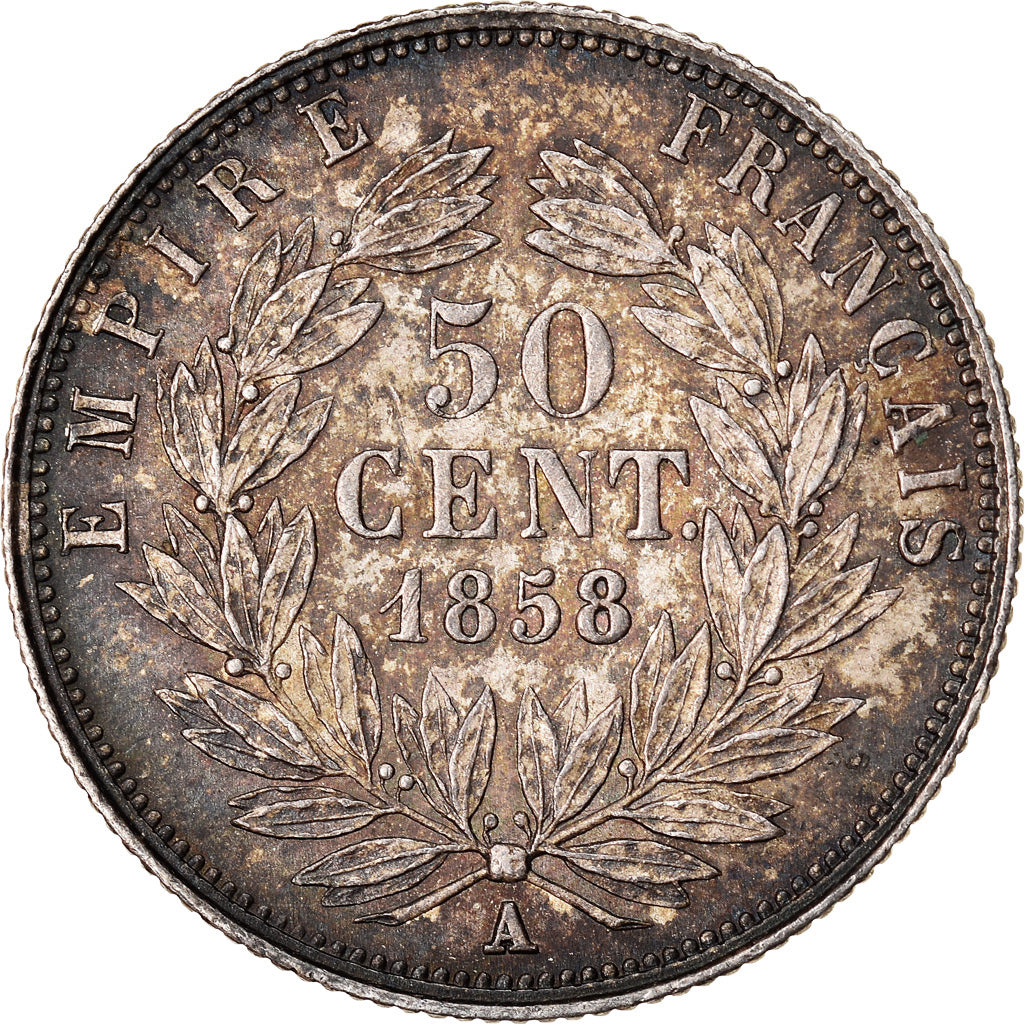 Münze, Frankreich, Napoleon III, Napoléon III, 50 Centimes, 1858, Paris, SS+