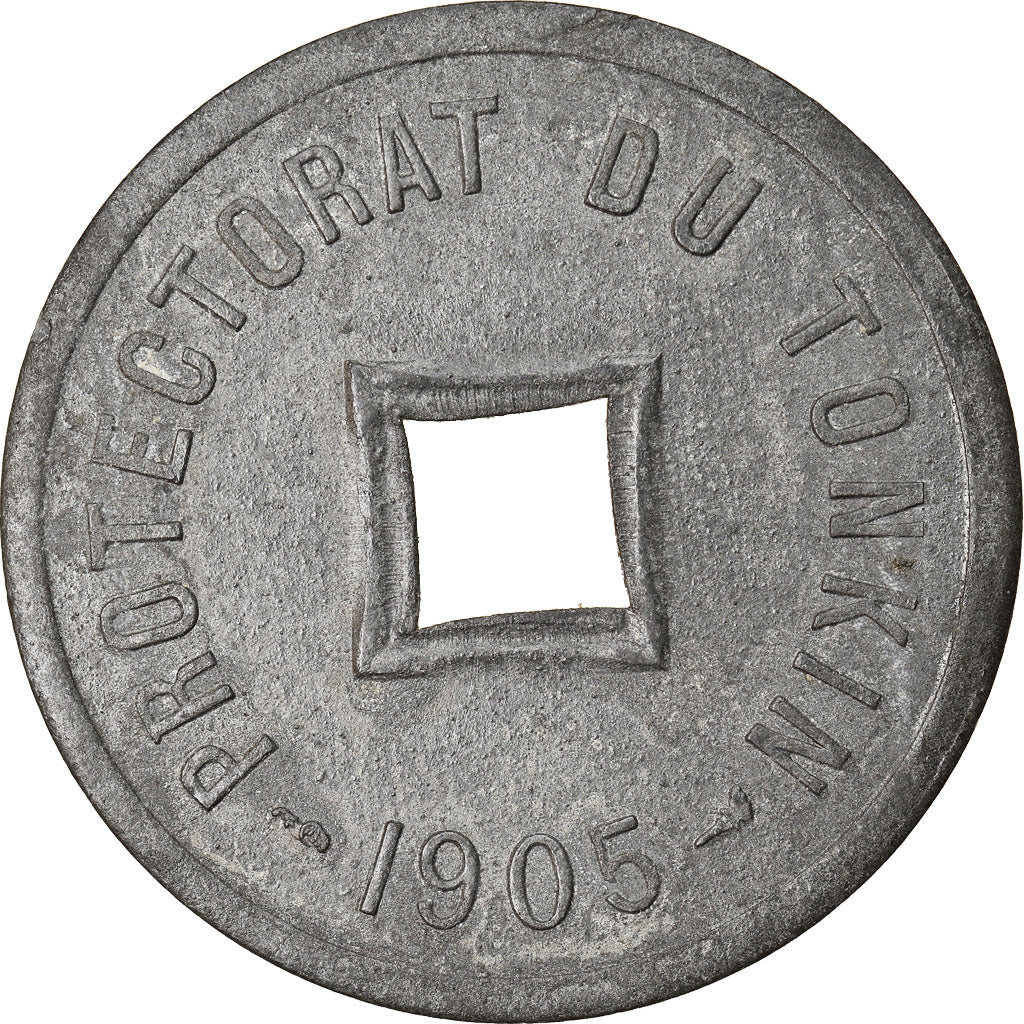 Munten, Tonkin, 1/600 Piastre, 1905, ZF, Zinc, KM:1, Lecompte:3