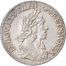 Moneta, Francja, Louis XIII, 1/4 Écu 2e poinçon de Warin, buste drapé et