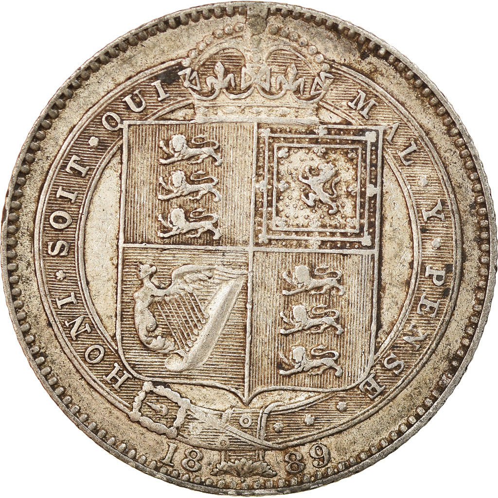 Coin, Great Britain, Victoria, Shilling, 1889, EF(40-45), Silver, KM:774