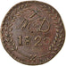 Moneta, Francja, 30 Sous, 1820, Anzin, EF(40-45), Bronze