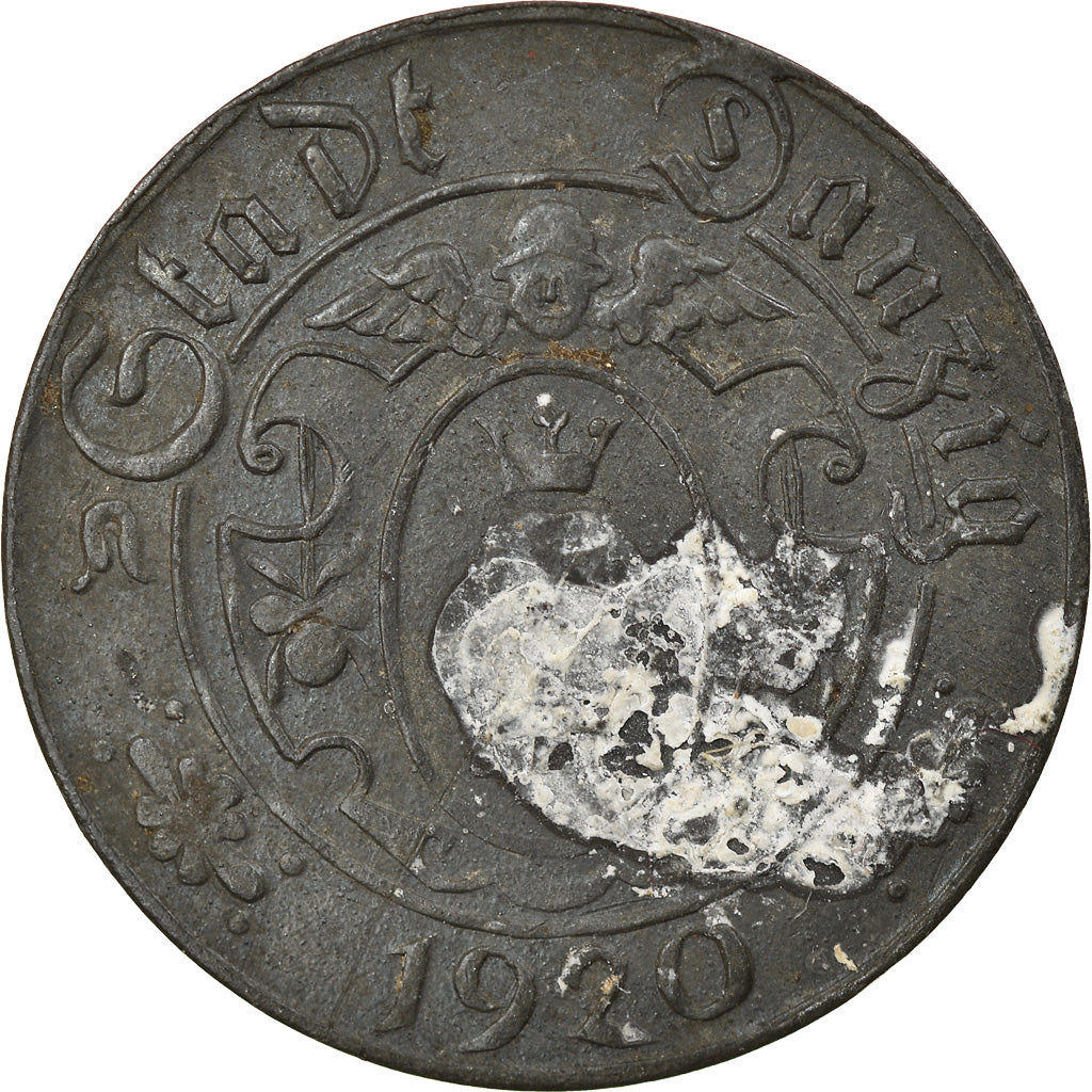 Münze, DANZIG, 10 Pfennig, 1920, SS, Zinc, KM:Tn1
