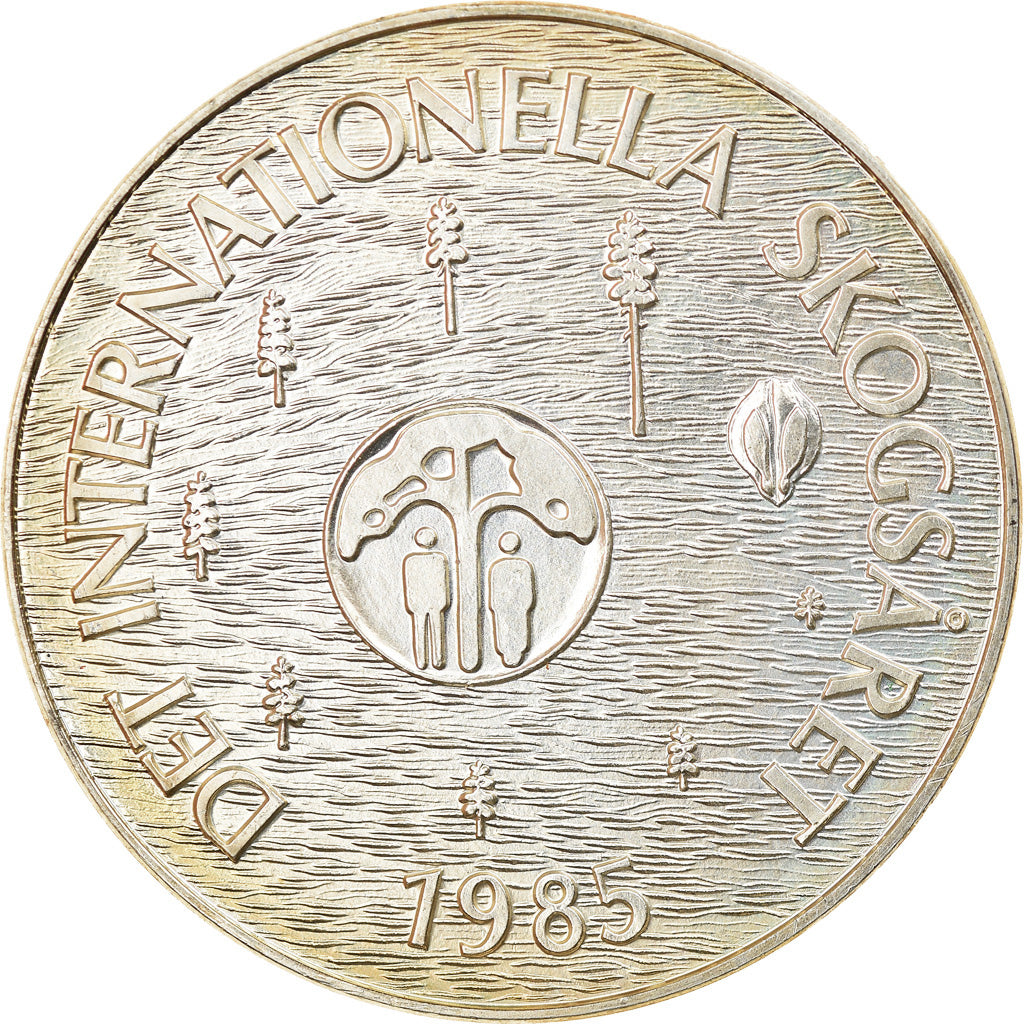 Coin, Sweden, Carl XVI Gustaf, 100 Kronor, 1985, MS(65-70), Silver, KM:866