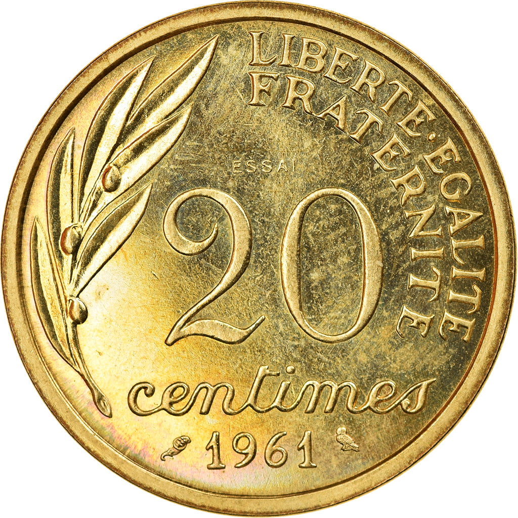 Coin, France, 20 Centimes, 1961, Essai de 