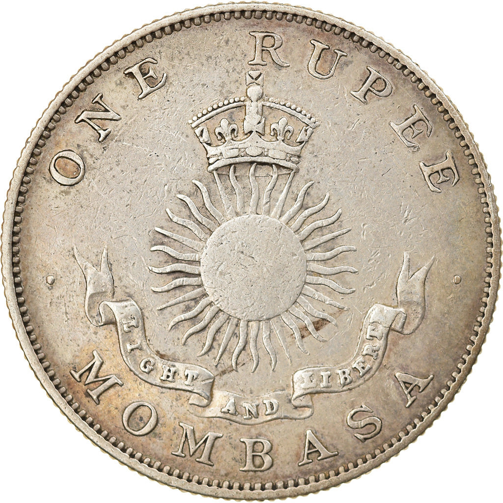 Münze, MOMBASA, Rupee, 1888, Birmingham, SS, Silber, KM:5