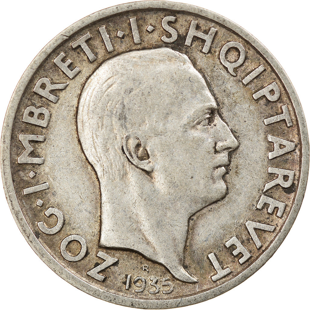 Monnaie, Albania, Zog I, Frang Ar, 1935, Rome, TTB, Argent, KM:16
