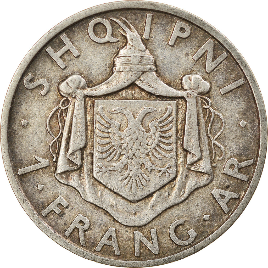Monnaie, Albania, Zog I, Frang Ar, 1935, Rome, TTB, Argent, KM:16