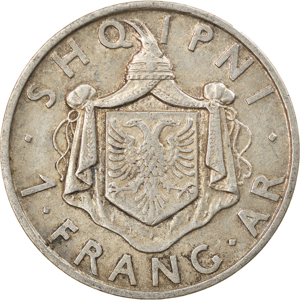 Monnaie, Albania, Zog I, Frang Ar, 1935, Rome, TTB+, Argent, KM:16