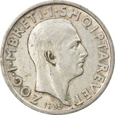 Moneta, Albania, Zog I, Frang Ar, 1935, Rome, SPL-, Argento, KM:16
