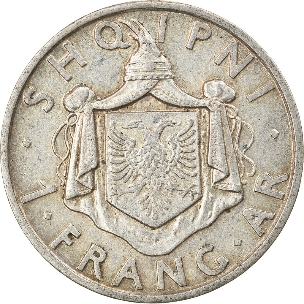 Monnaie, Albania, Zog I, Frang Ar, 1935, Rome, SUP, Argent, KM:16