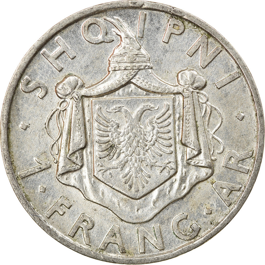 Monnaie, Albania, Zog I, Frang Ar, 1935, Rome, SUP, Argent, KM:16