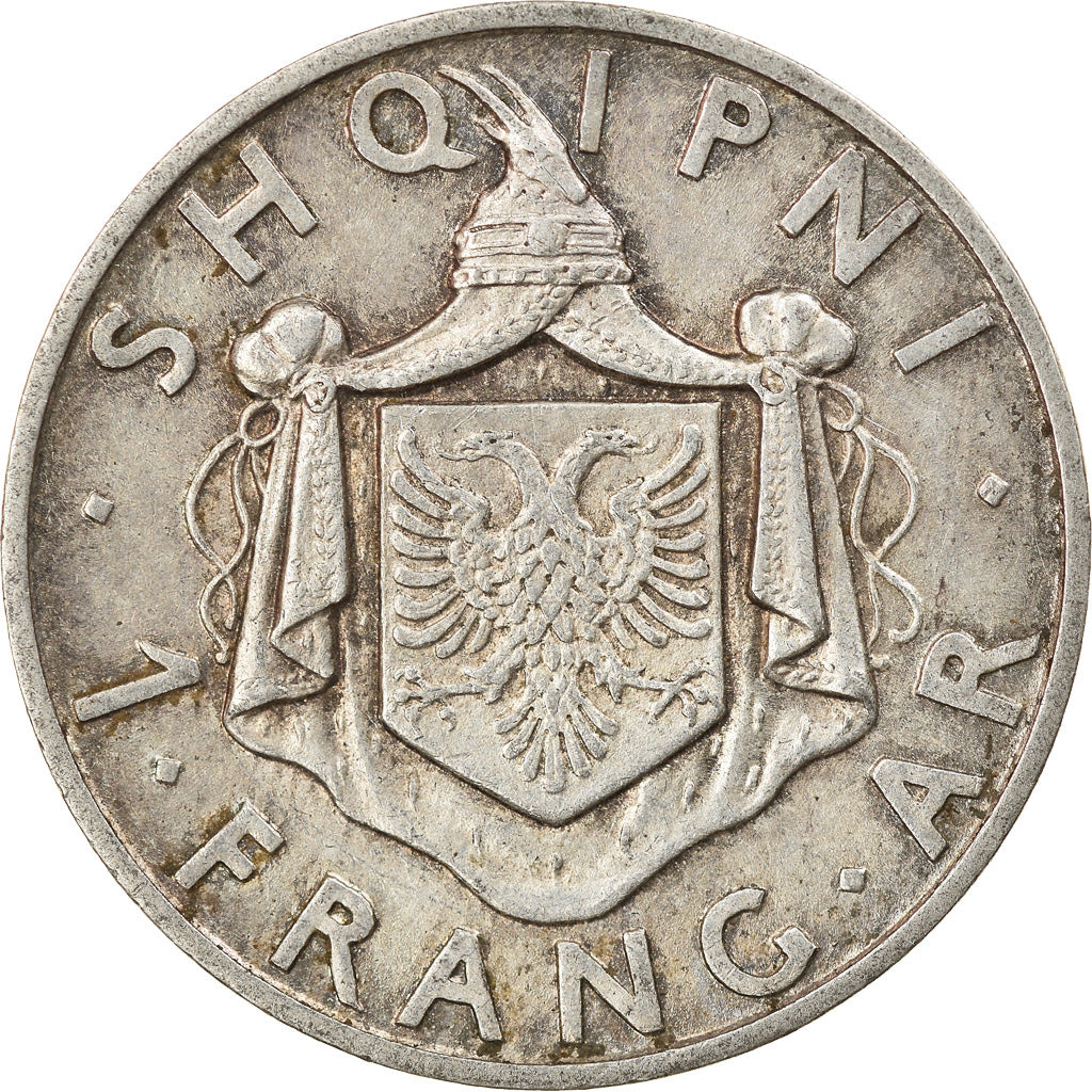 Monnaie, Albania, Zog I, Frang Ar, 1937, Rome, TTB+, Argent, KM:18