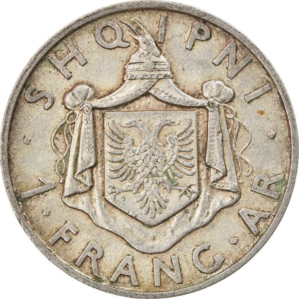 Monnaie, Albania, Zog I, Frang Ar, 1937, Rome, TTB+, Argent, KM:18