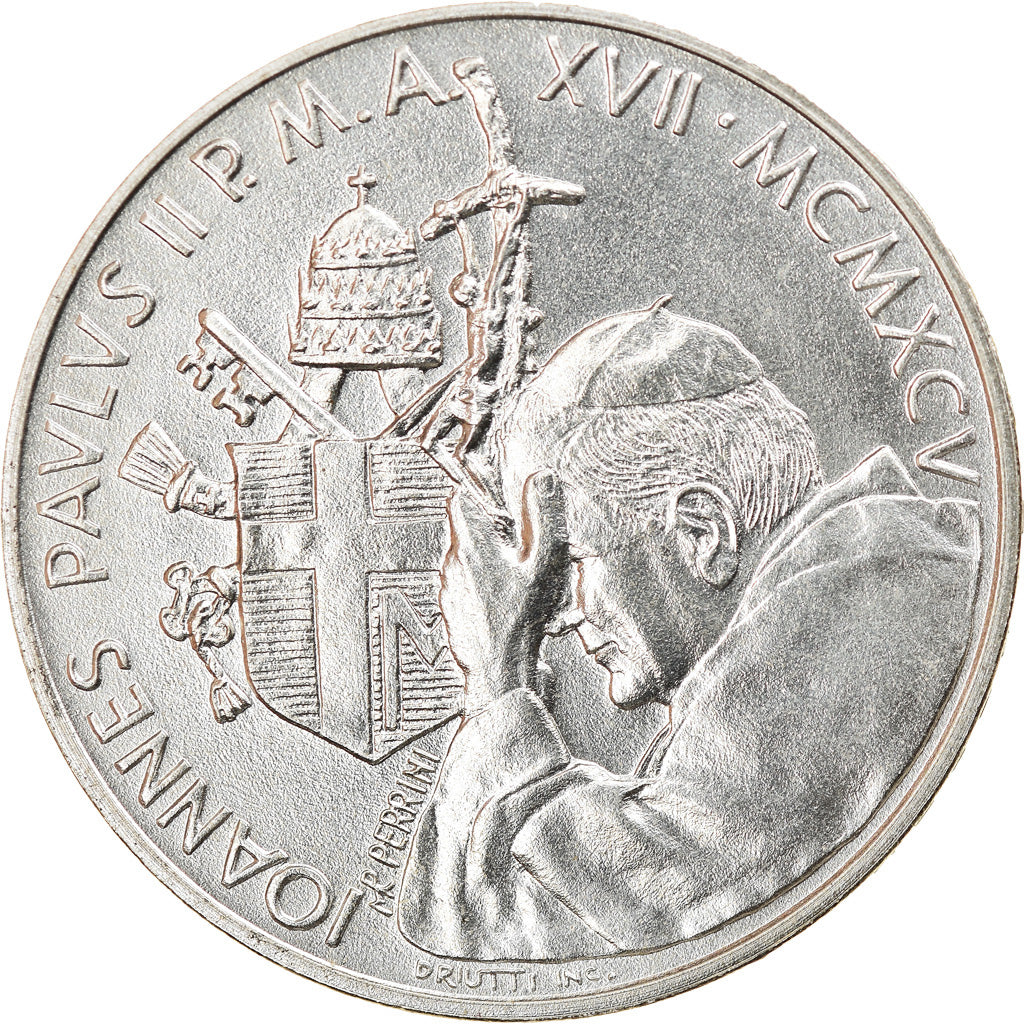 Münze, Vatikanstadt, John Paul II, 500 Lire, 1995, Roma, UNZ, Silber, KM:259