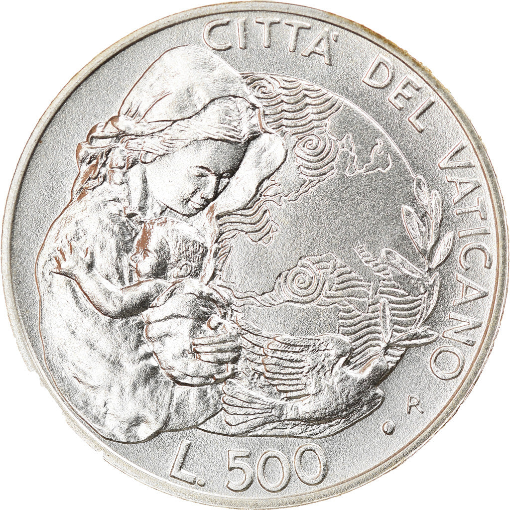 Münze, Vatikanstadt, John Paul II, 500 Lire, 1995, Roma, UNZ, Silber, KM:259