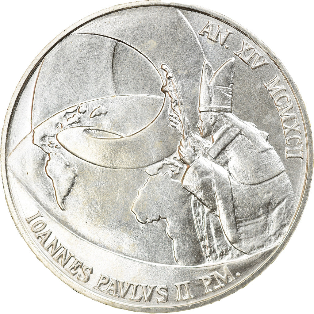 Monnaie, Cité du Vatican, John Paul II, 500 Lire, 1992, Roma, SPL, Argent