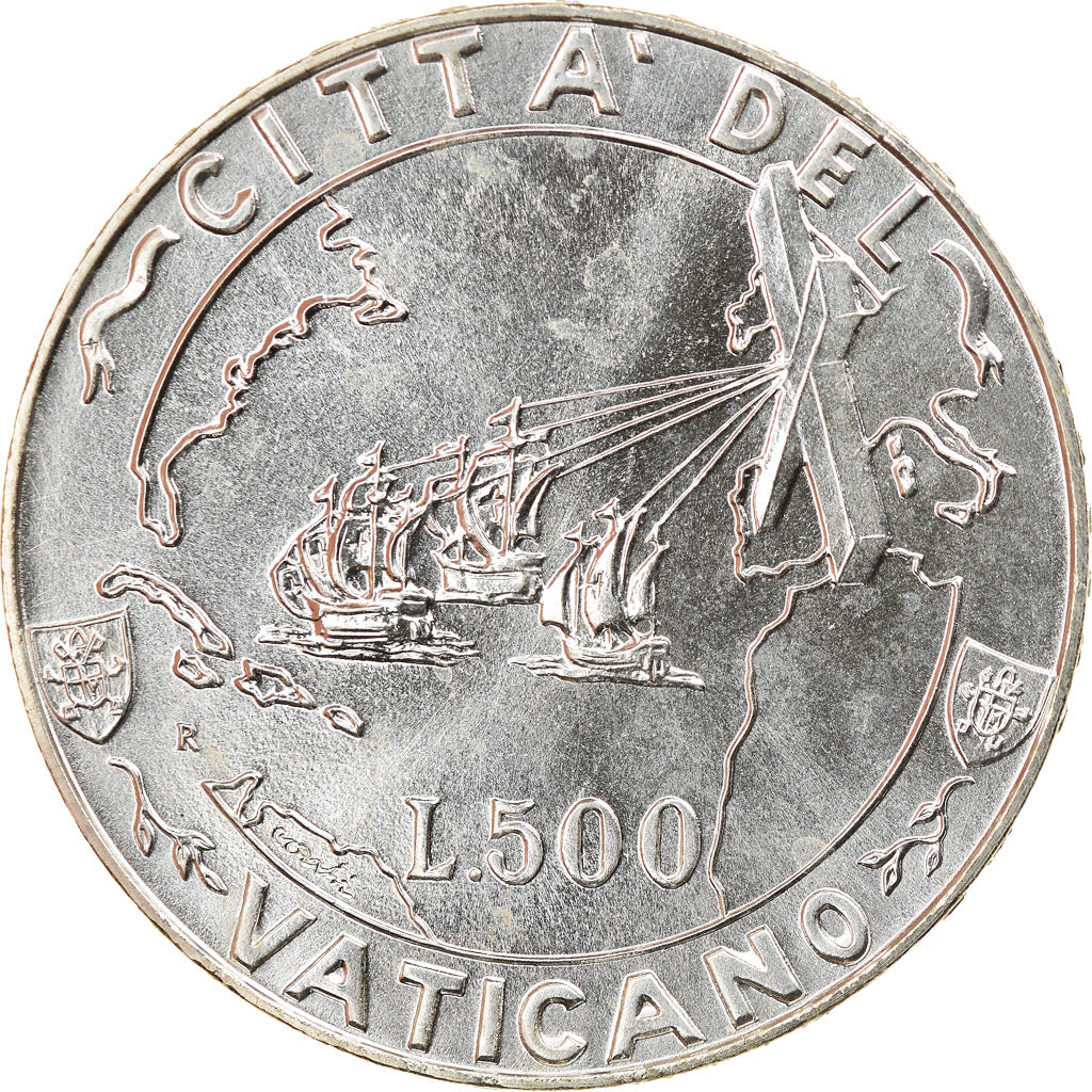 Monnaie, Cité du Vatican, John Paul II, 500 Lire, 1992, Roma, SPL, Argent