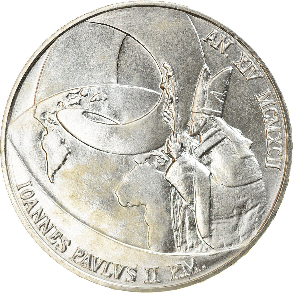 Moneta, CITTÀ DEL VATICANO, John Paul II, 500 Lire, 1992, Roma, SPL, Argento