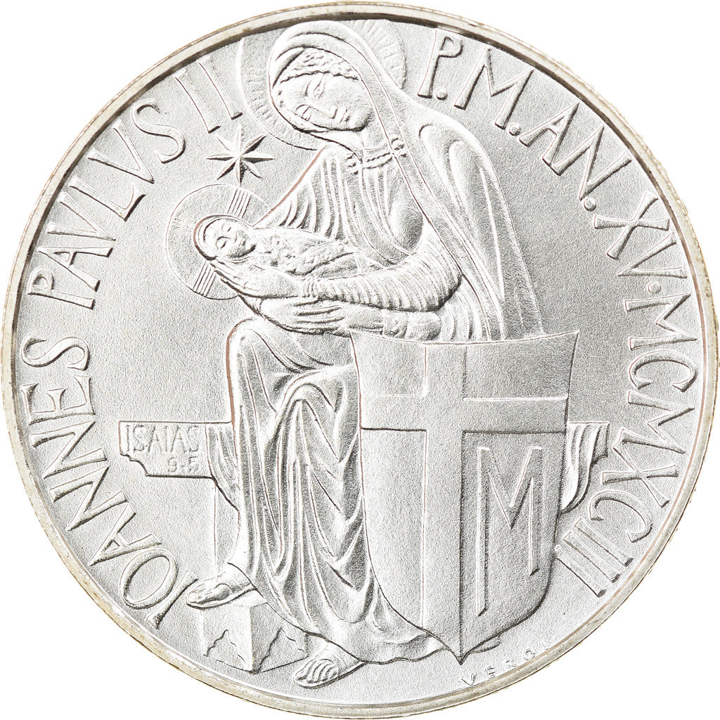 Coin, VATICAN CITY, John Paul II, 500 Lire, 1993, Roma, MS(65-70), Silver