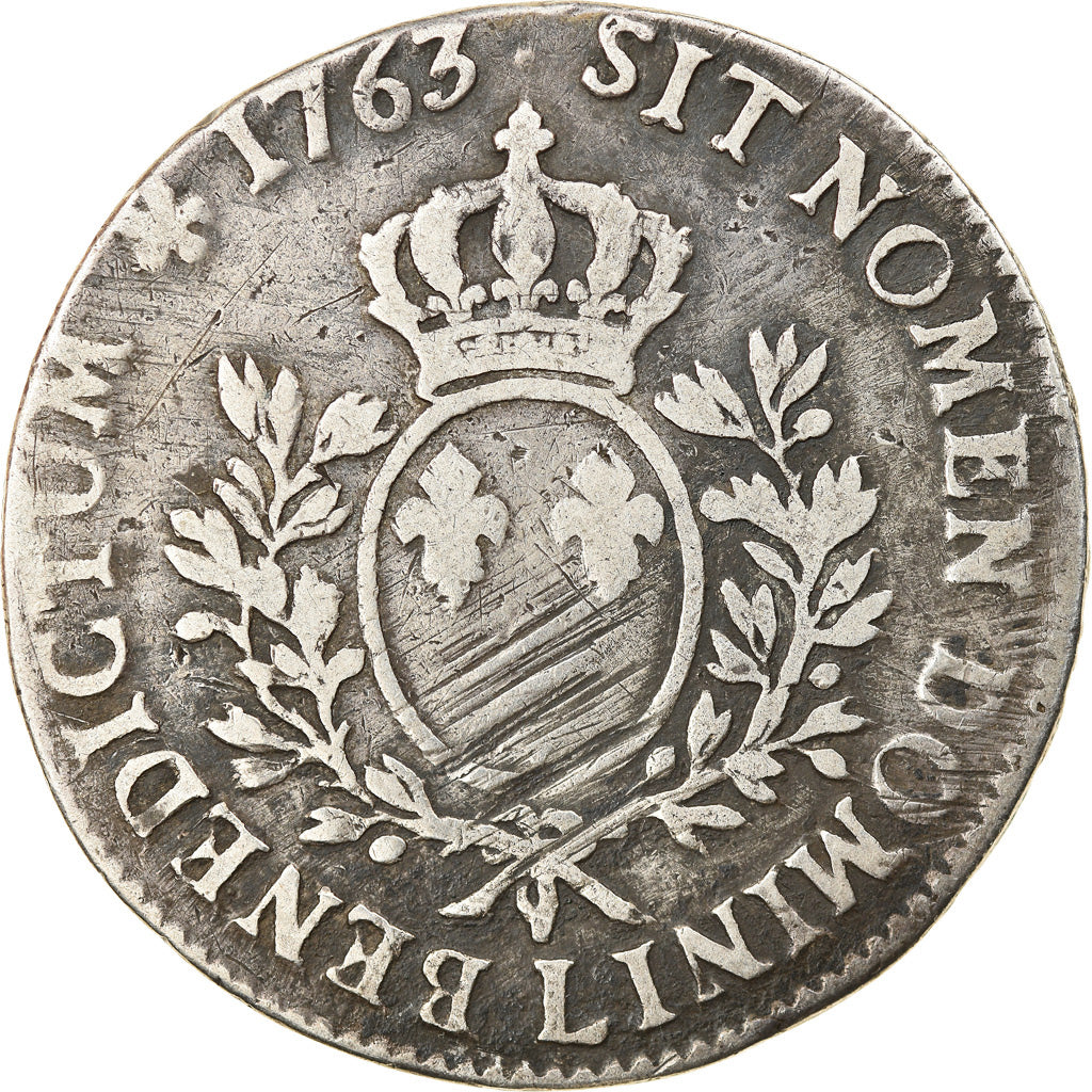 Munten, Frankrijk, Louis XV, Écu au bandeau, Ecu, 1763, Bayonne, FR, Zilver