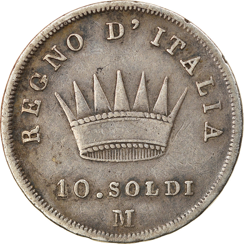 Moneta, STATI ITALIANI, KINGDOM OF NAPOLEON, Napoleon I, 10 Soldi, 1810, Milan