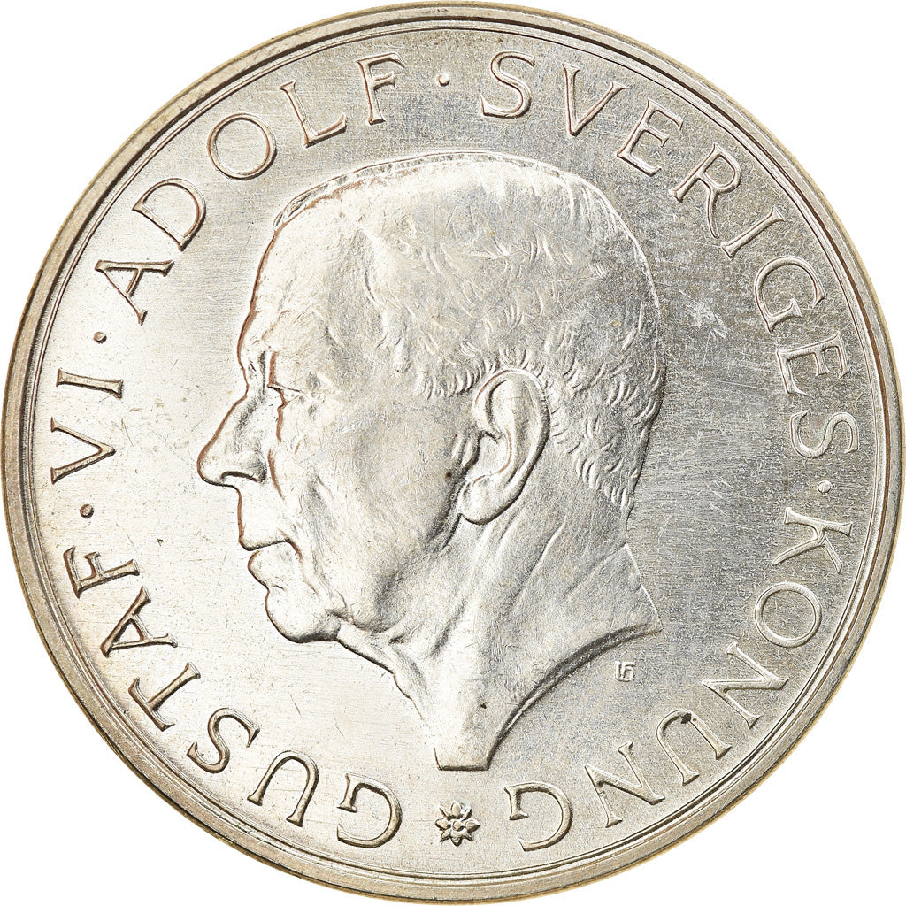 Coin, Sweden, Gustaf VI, 10 Kronor, 1972, MS(63), Silver, KM:847