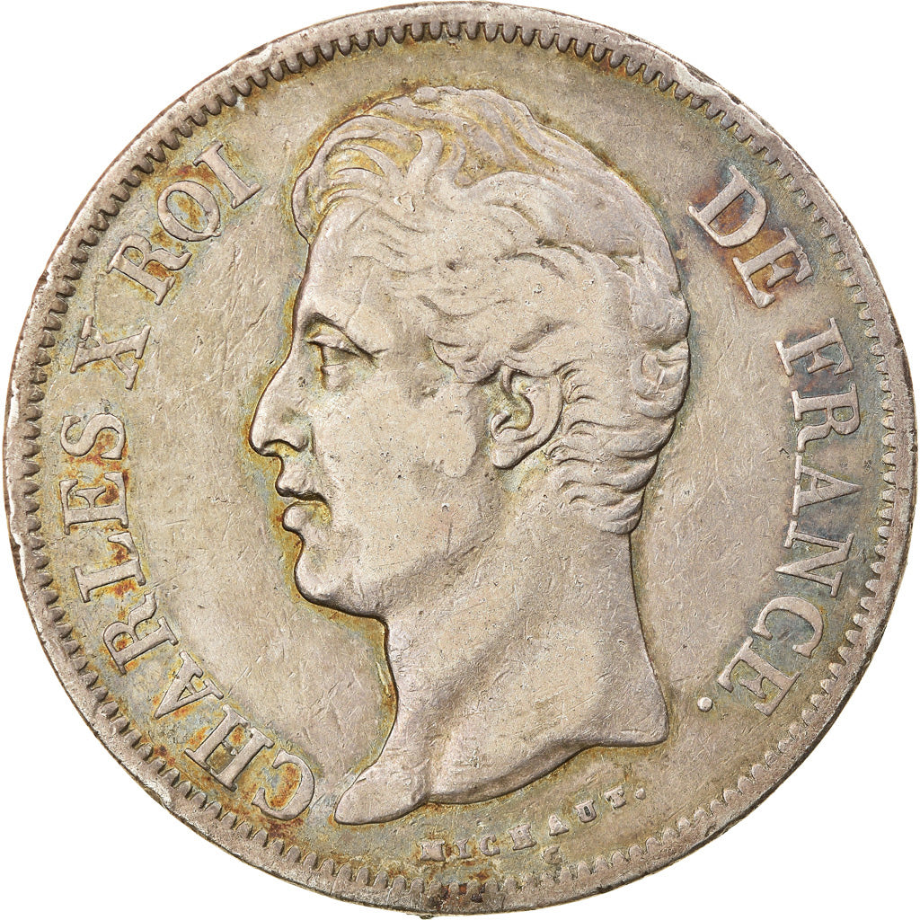 Coin, France, Charles X, 5 Francs, 1830, Paris, VF(30-35), Silver, KM:728.1