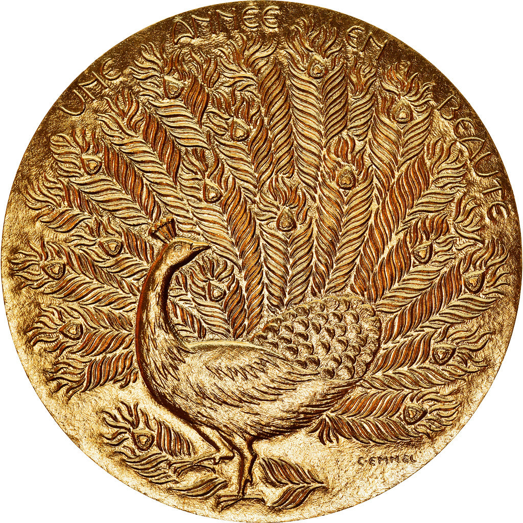 Francia, medalla, Nouvelle Année en Beauté, Arts & Culture, 1977, Emmel, SC