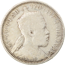 Munten, Ethiopië, Menelik II, 1/4 Birr, 1902, Paris, ZG+, Zilver, KM:3