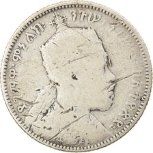 Monnaie, Éthiopie, Menelik II, 1/4 Birr, 1902, Paris, B+, Argent, KM:3