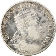 Coin, Ethiopia, Menelik II, 1/8 Birr, 1895 (EE 1887), Paris, VF(30-35), Silver