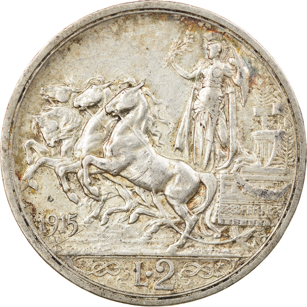 Monnaie, Italie, Vittorio Emanuele III, 2 Lire, 1915, Rome, SUP, Argent, KM:55