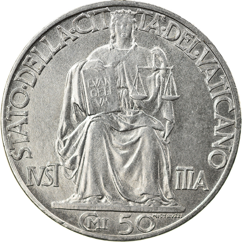 Moneta, CITTÀ DEL VATICANO, Pius XII, 50 Centesimi, 1942, Roma, SPL-, Acciaio