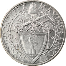 Munten, Vaticaanstad, Pius XII, 2 Lire, 1942, Roma, UNC-, Stainless Steel, KM:36