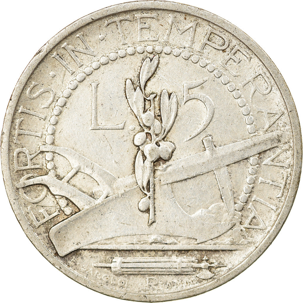 Moneda, San Marino, 5 Lire, 1935, Rome, EBC, Plata, KM:9