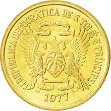 SAINT THOMAS & PRINCE ISLAND, Dobra, 1977, KM #26, MS(63), Brass, 20, 2.98