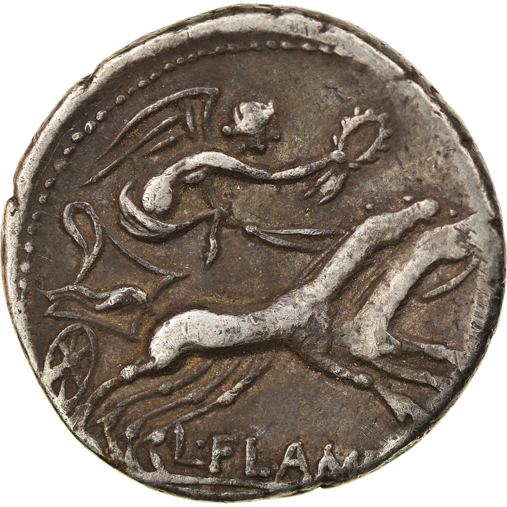 Coin, Flaminia, Denarius, Rome, AU(50-53), Silver, Crawford:302/1