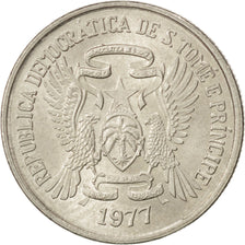 SAINT THOMAS & PRINCE ISLAND, 2 Dobras, 1977, KM #27, MS(63), Copper-Nickel,...