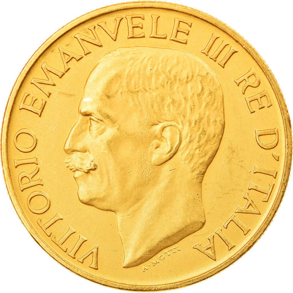 Coin, Italy, Vittorio Emanuele III, 100 Lire, 1923, Rome, MS(60-62), Gold, KM:65