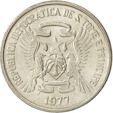 SAINT THOMAS & PRINCE ISLAND, 5 Dobras, 1977, KM #28, MS(63), Copper-Nickel,...