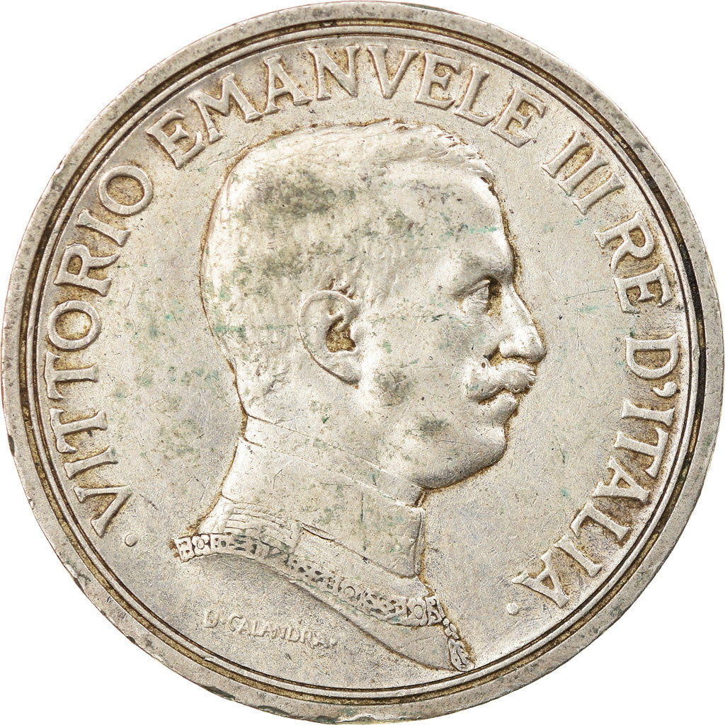 Coin, Italy, Vittorio Emanuele III, 2 Lire, 1916, Rome, EF(40-45), Silver, KM:55