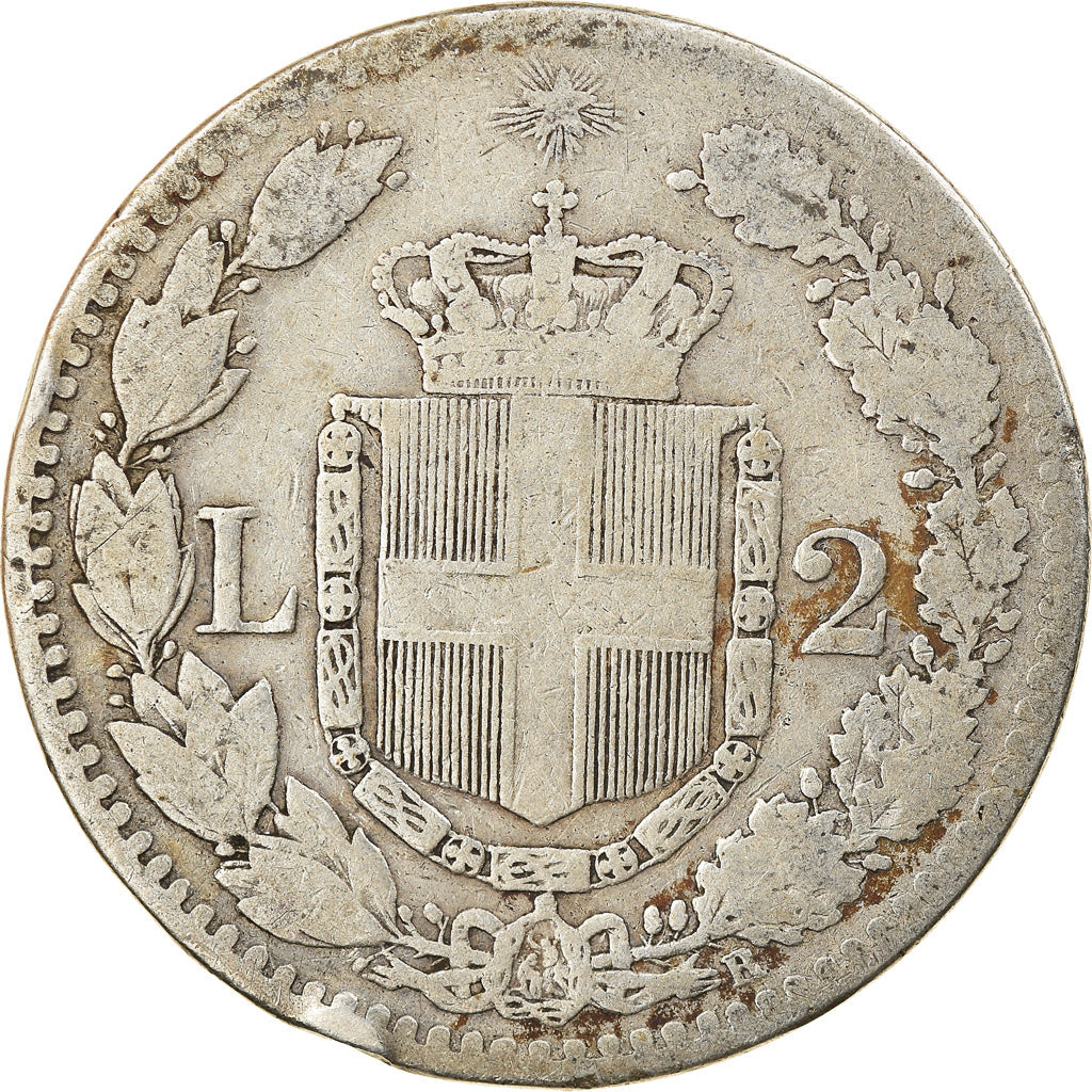 Moneta, Włochy, Umberto I, 2 Lire, 1881, Rome, VF(20-25), Srebro, KM:23